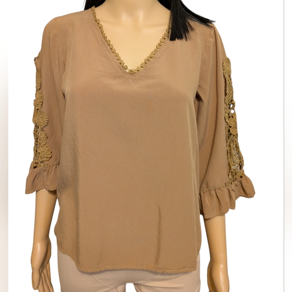 Rustty Dustty Brown Crochet Top